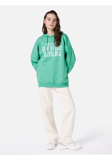 Colin's Colins Regular Fit Baskılı Yeşil Kadın Sweatshirt Cl1067398 Apple Green Yeşil Colin's Colins Regular Fit Baskılı Yeşil Kadın Sweatshirt Cl1067398 Apple Green Yeşil
