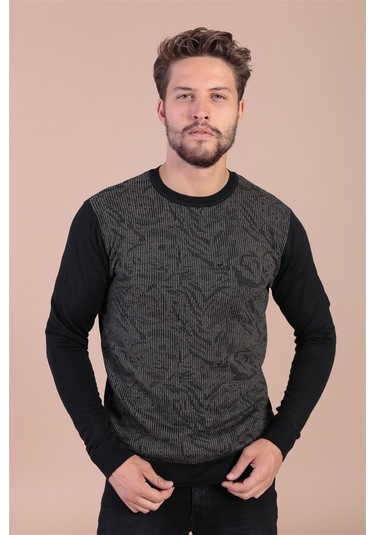 Ferraro Bisiklet Yaka Superfine Yün Kazak - Siyah Siyah (490434220) Siyah