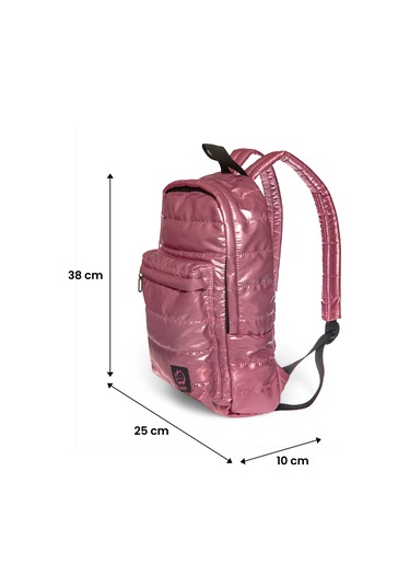 Biggdesign Moods Up Loved Kapitone Sırt Çantası Su Geçirmez Hafif Okul Ve Laptop Çantası Pembe Pembe