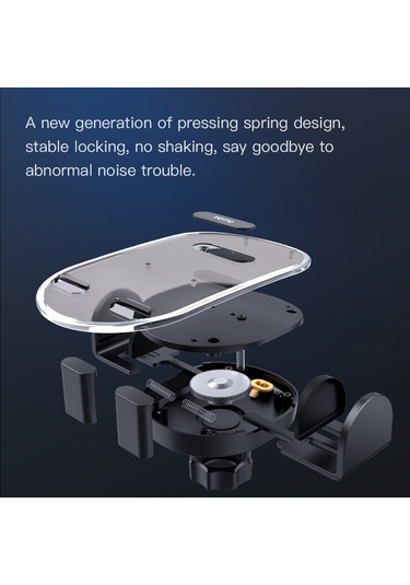 Totu Dcts-019 Ming Serisi Araç Tutucu, Hava Çıkışlı Versiyon Yarı Saydam Siyah