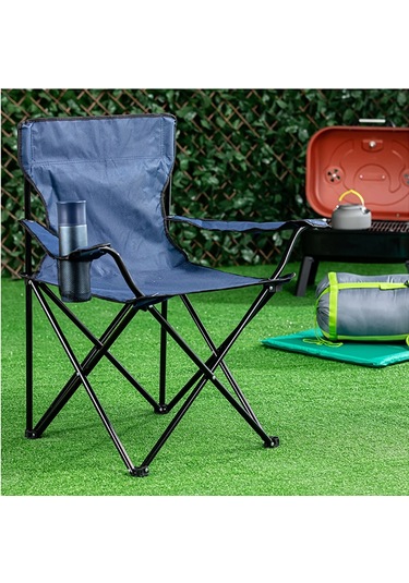 Altınkaya Ticaret 2 Adet Lacivert Klasik Kamp Sandalyesi Lacivert