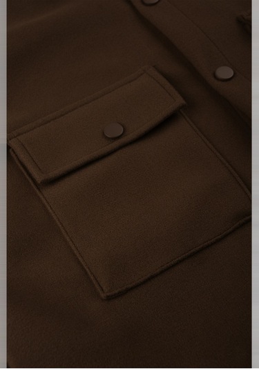 Deepsea Erkek Koyu Kahve Premium Kaşe Ceket Şık, Modern Ve Sıcak Tutan Tasarım Ceket Mont 2500559 Koyu Kahve