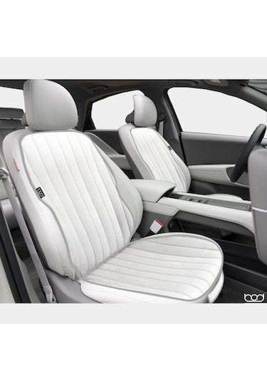 Bod Vodina Serisi Tay Tüyü Cepli Oto Koltuk Minder Seti Koltuk Koruma Kılıfı Ön Arka Set Gri