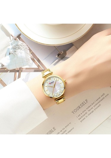 Novahub Moda Kadın Siyah Kuvars Kol Saati Paslanmaz Çelik Bilezikli 9072 Siyah