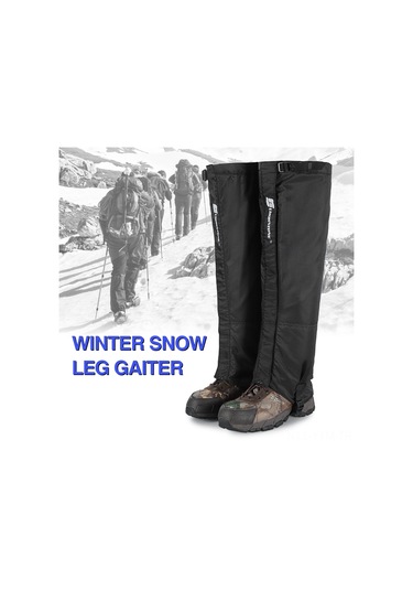 Geeksen L Beden Siyah Kayak Kolları - Su Geçirmez Oxford Kumaş, Polar Forlu Isı Sağlama, Metal Kanca Ve -30 C Dayanıklı Tpu Bağlama Siyah