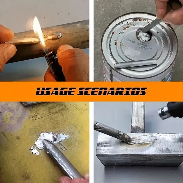 Xuweiwei Silvery A Düşük Sıcaklık Kaynak Çubuğu Alüminyum Çelik Bakır Tamir Çok Amaçlı Ev Kullanımı