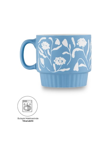 Emsan Bloom Kupa 350 Ml Mavi