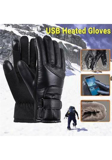 Shineyee Usb Isıtmalı Eldivenler: Su Geçirmez, Dokunmatik Ekran Uyumlu, Motosiklet Ve Bisiklet İçin Soğuk Kış Eldiveni
