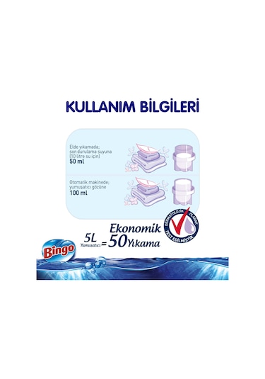 Bingo Soft Çamaşır Yumuşatıcısı Kuzumun Kokusu 2 x 5 L