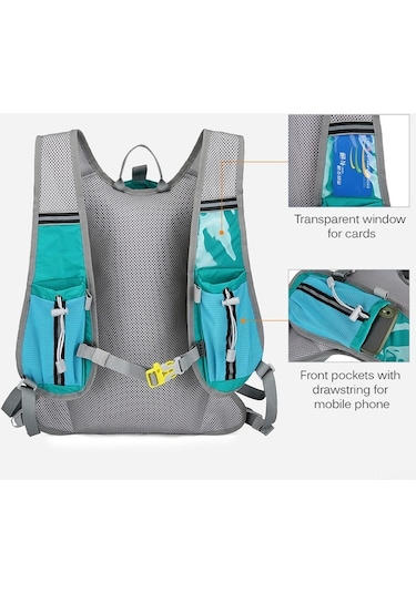 Ebitda Hafif Nefes Alabilir 10l Sırt Çantası - Koşu, Bisiklet Ve Kamp İçin Mavi Mavi