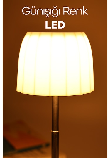 Şarjlı Masa Lambası Dimmerli Abajur Uzayabilir Işık Ayarlı Dokunmatik Kamp Çalışma Ofis Işığı 329c