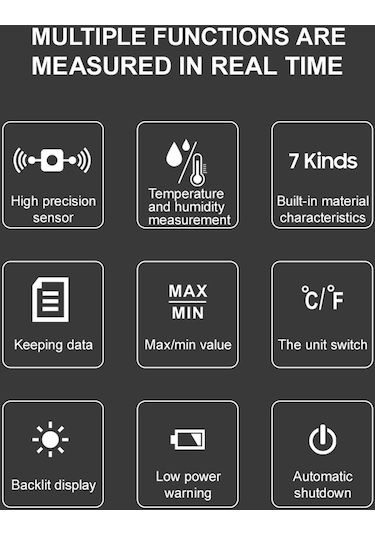Habotest Ht633 Pin Tipi Ahşap Nem Ölçer