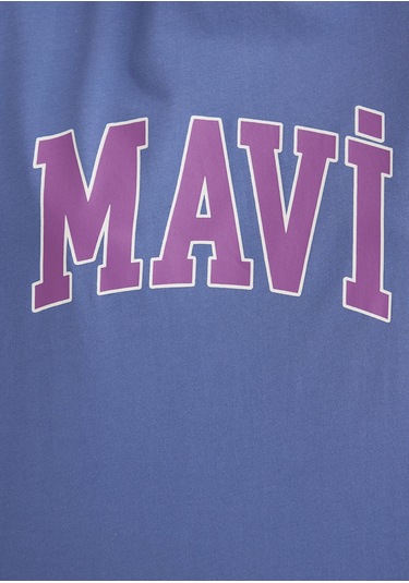 Mavi - Mavi Logo Baskılı Mavi Tişört 1600843-70662 Mor