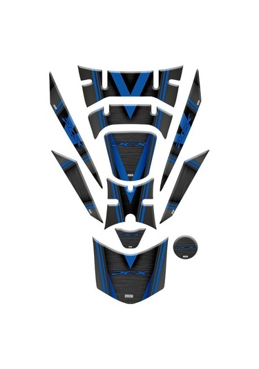 Honda Pcx 2018 - 2020 Uyumlu Tank Pad Set 010 Çok Renkli