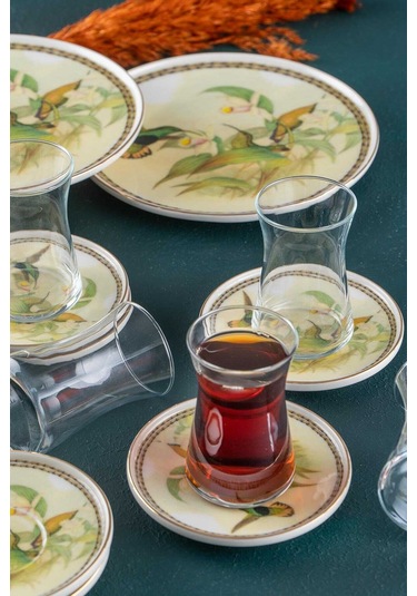 Acar Orina 18 Parça Porselen İkram Seti Çok Renkli