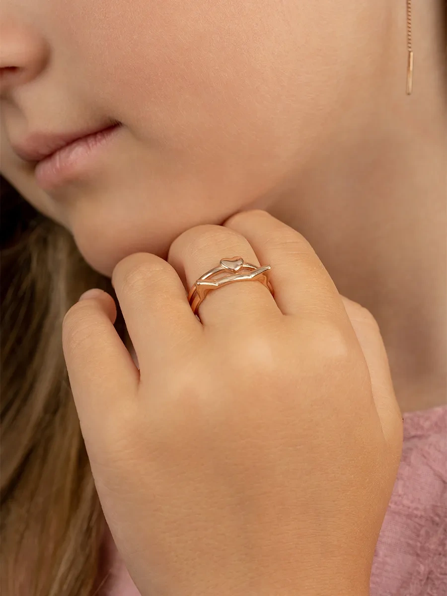 Veronika 925 Ayar Gümüş Yüzük Kedi Kulaklığı 79989609 Altın