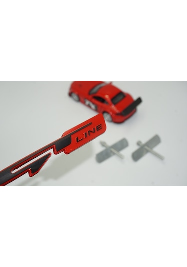 Dk Kia Gt Line Ön Panjur Vidalı 3d Siyah Kırmızı Metal Logo