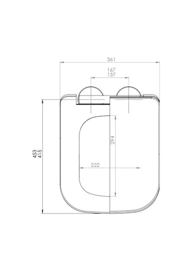 Kare Slim Yavaş Kapanır Klozet Kapağı