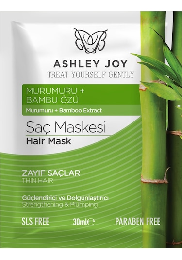 Ashley Joy Bambu Özlü Saçlara Özel ve Dolgunlaştırıcı Saç Bakım Maskesi 30 ML