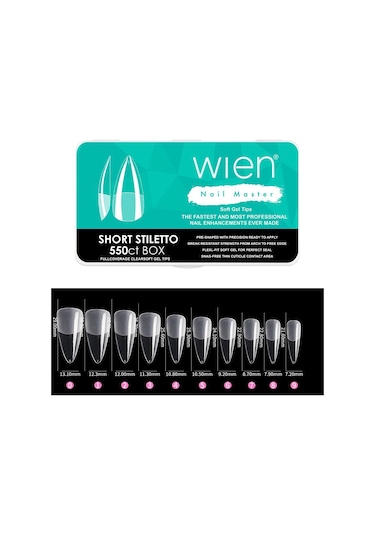 Yeni Nesil Protez Tırnak Jel Tips Soft Gel Tips Short Stiletto 550 Adet