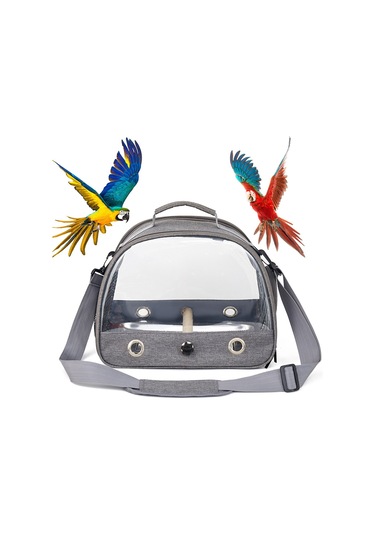 Kuş Taşıyıcı Taşınabilir Katlanır Oxford Kumaş Kuş Uu0169 Gri