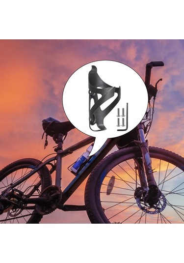 Suntek Karbon Fiber Bisiklet Su Şişesi Kafesi Taşıyıcı Siyah