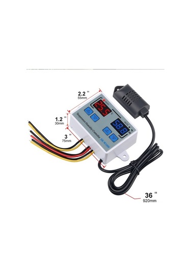 Pazly Reedark Akıllı Dijital Nem Sıcaklık Kontrol Cihazı - 12v Dc, Seralar Kuluçka İçin