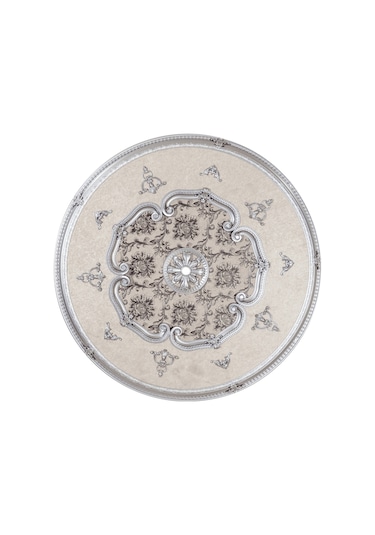 Oval Gümüş Saray Tavan Göbek 150 cm