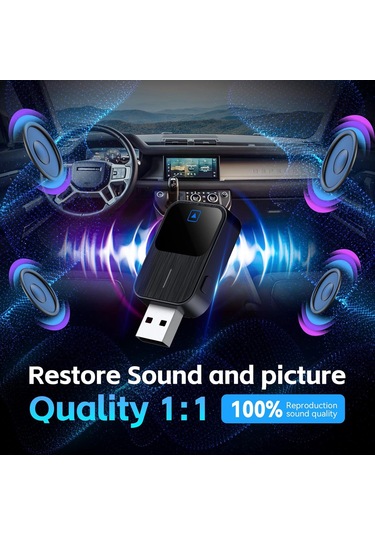 Neevoyu K2 Kablosuz Carplay Ve Android Auto Adaptörü - Kablosuz Araç Entegre Sistemi Bağlantısı, Kolay Kurulum, Otomatik Yeniden Bağlanma