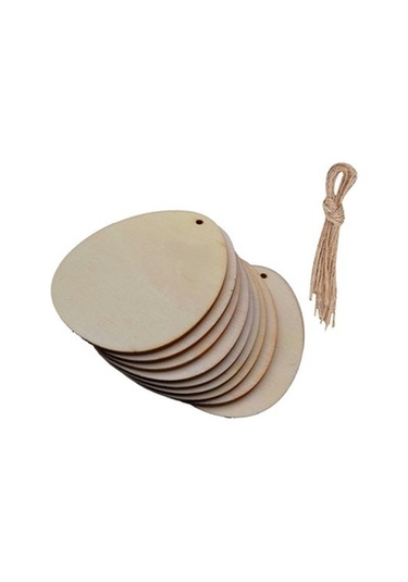 Lijinxu Magideal Paskalya Ahşap Asılı Hediye Etiketleri Dıy El 7cmx5.8cm