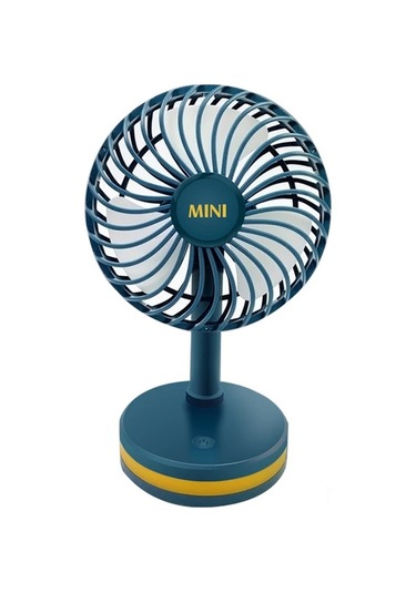 Maiyame Abs Malzeme 500mah Usb Şarj Edilebilir 3 Hızlı Mini Masa Fanı - Düşük Gürültü, Sabit Taban, Taşınabilir, Ofis/ev İçin Hızlı Soğutma - Mavi