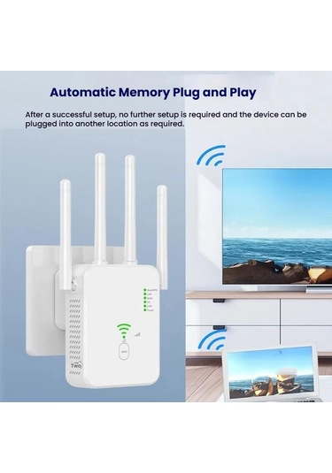 Sones Urant U10 300mbps 2.4g Kablosuz Tekrarlayıcı Wifi Sinyal Amplifikatörü 4 Antenli Ab Fiş Beyaz
