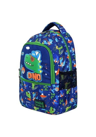 Waddell Lisanslı Dinazor Deri Nakış Desenli Erkek Çocuk İlkokul Sırt Çantası Ve Beslenme Çantası