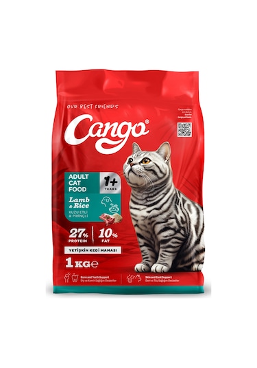 Cango Yetişkin Kedi Maması Kuzu Etli 1 Kg 5'li