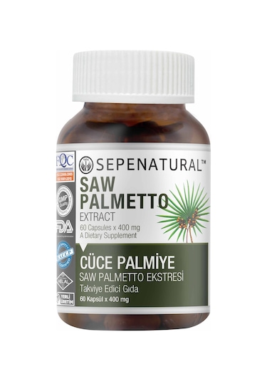 Sepe Natural Saw Palmetto Cüce Palmiye Ekstresi 400 MG 60 Kapsül