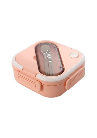 Pratik Ve Şık Tasarımlı Öğle Yemeği Kabı, Ofis Ve Okul İçin Ideal Taşınabilir Yemek Saklama Kutusu Pembe