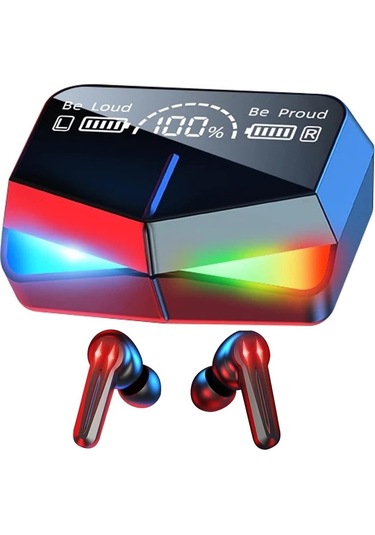 Bukrem Store BUK-M28 Bluetooth 5. 1 Led Görselli Kulak İçi Kulaklık