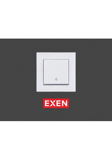 Exen Karell Beyaz Light Anahtarı Çerçeveli