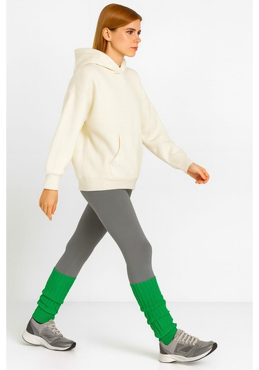 Basic Kalın Pamuk İçerikli Tozluk Çim Yeşili