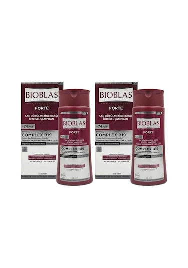 Bioblas Forte Saç Dökülmesine Karşı Bitkisel Şampuan 2 x 360 ML