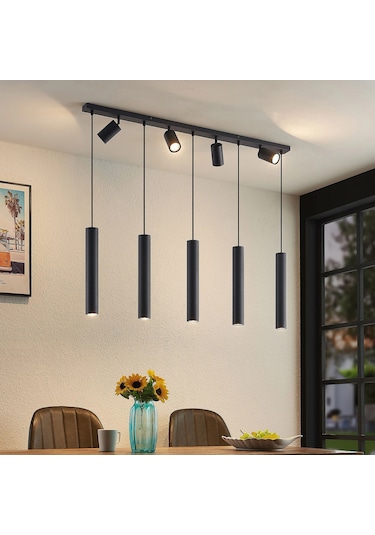 Archio Beşli Spot Ledli Sıralı Sarkıt Avize Çok Renkli