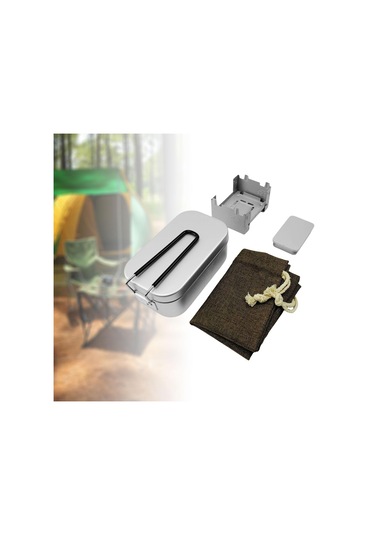 Kamp Alkol Soba Öğle Yemeği Kutusu Mini Katlanır Soba Veranda Açık Balıkçılık Tarzı A Çok Renkli