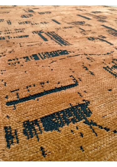Çam Halı Bodrum Bdr 116 Kiremit Özel Latex Kaymaz Tabanlı Kilim