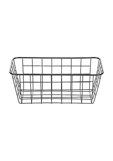 Leezsing Siyah Demir Duvar Basketi - Deliksiz Yapıştırıcı Montajlı, Mutfak/banyo/ofis Çekirdek Depolama Aracı Diğer