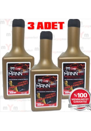 Mannbor Boron Teknoloji Dizel Mazot Yakıt Katkısı 250Ml X3 Adet