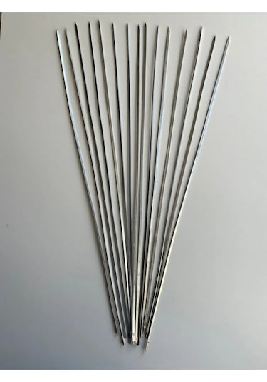 Mobilreyon 25 Adet Galvanizli Ciğer Şişi, Yassı Ciğer Şiş 55cm