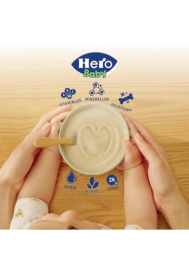 Hero Baby Sütlü 8 Tahıllı Rezeneli 200g X3