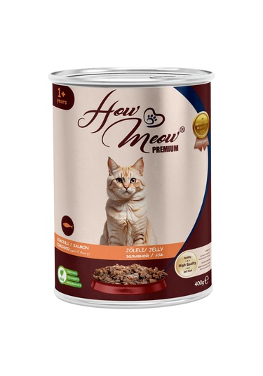 How Meow Pate Kısırlaştırılmış Somonlu Parça Etli Yetişkin Kedi Maması 12 x 400 G