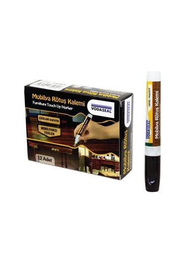 12 Adet Vodaseal Mobilya Çizik Giderici Rötuş Rütuş Kalemi Ceviz