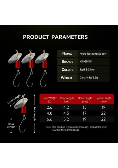 Krallık 3 Adet Spinner Kaşık Metal Yem Mikro Balıkçılık Cazibesi Küçük Payetler Bakır Uzun Atış Yemler Bas Alabalık Levrek Pike Dönen Krallık 3 Adet Spinner Kaşık Metal Yem Mikro Balıkçılık Cazibesi Küçük Payetler Bakır Uzun Atış Yemler Bas Alabalık Levrek Pike Dönen